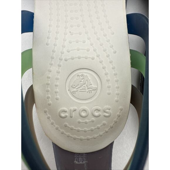 CROCS Womens sz 6W Jelly Sandal HUARACHE Strappy Ballet Flats Beach USED *READ.. - Picture 6 of 14